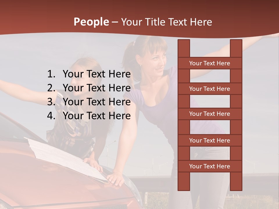Journey Caucasian Travel PowerPoint Template