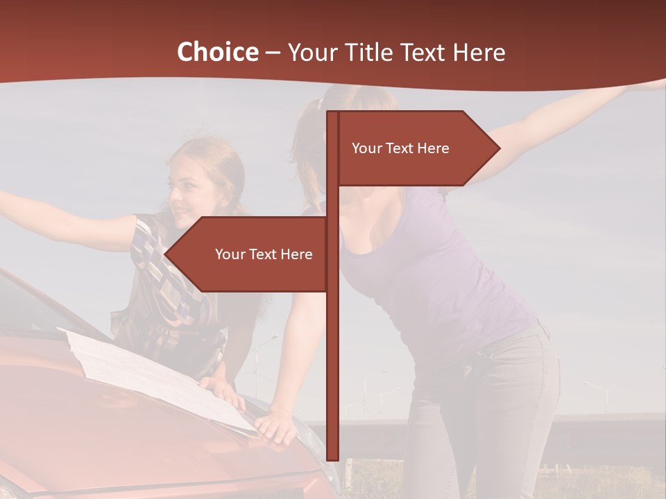 Journey Caucasian Travel PowerPoint Template
