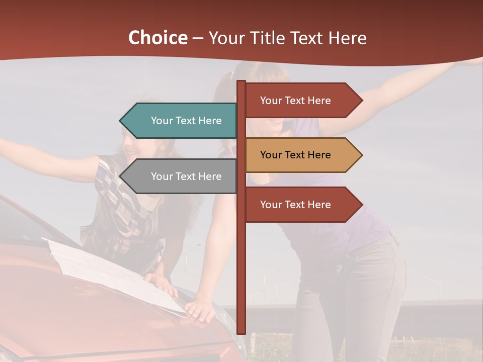 Journey Caucasian Travel PowerPoint Template