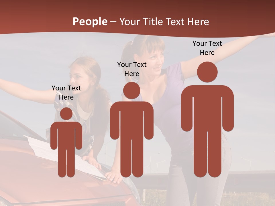 Journey Caucasian Travel PowerPoint Template