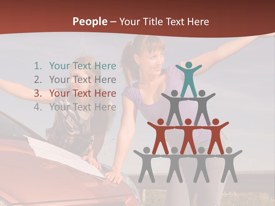 Journey Caucasian Travel PowerPoint Template