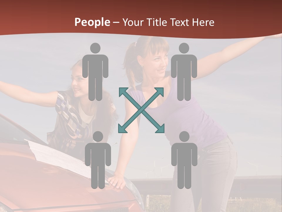 Journey Caucasian Travel PowerPoint Template