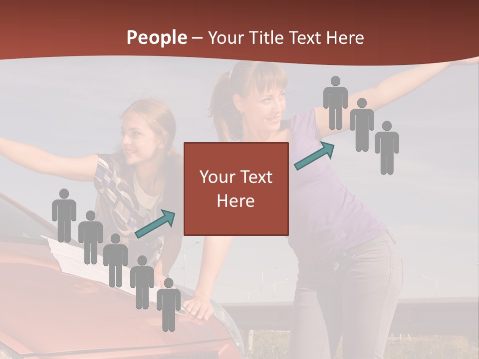 Journey Caucasian Travel PowerPoint Template