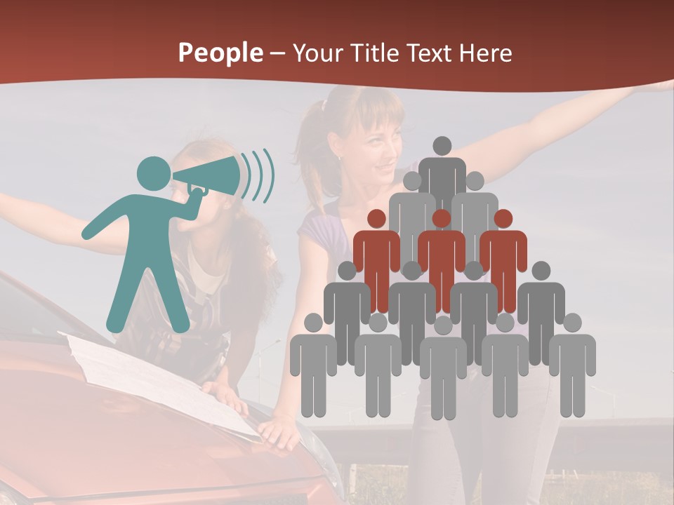 Journey Caucasian Travel PowerPoint Template