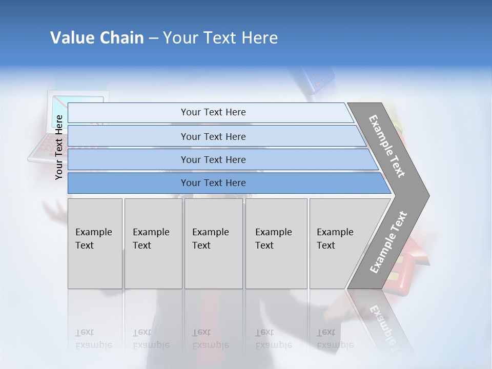A Woman Is Holding A Laptop And A House PowerPoint Template