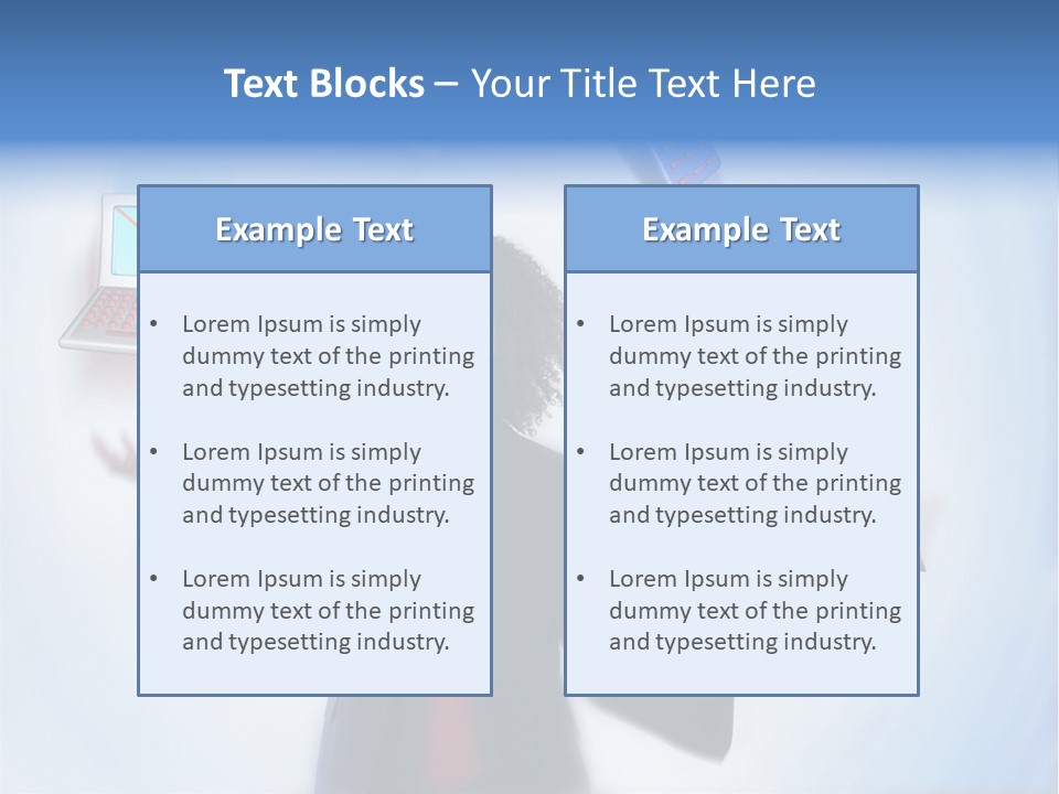 A Woman Is Holding A Laptop And A House PowerPoint Template