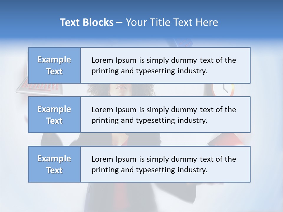 A Woman Is Holding A Laptop And A House PowerPoint Template