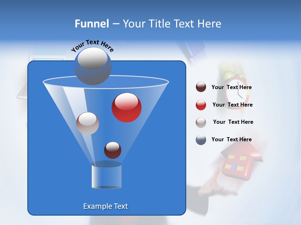 A Woman Is Holding A Laptop And A House PowerPoint Template