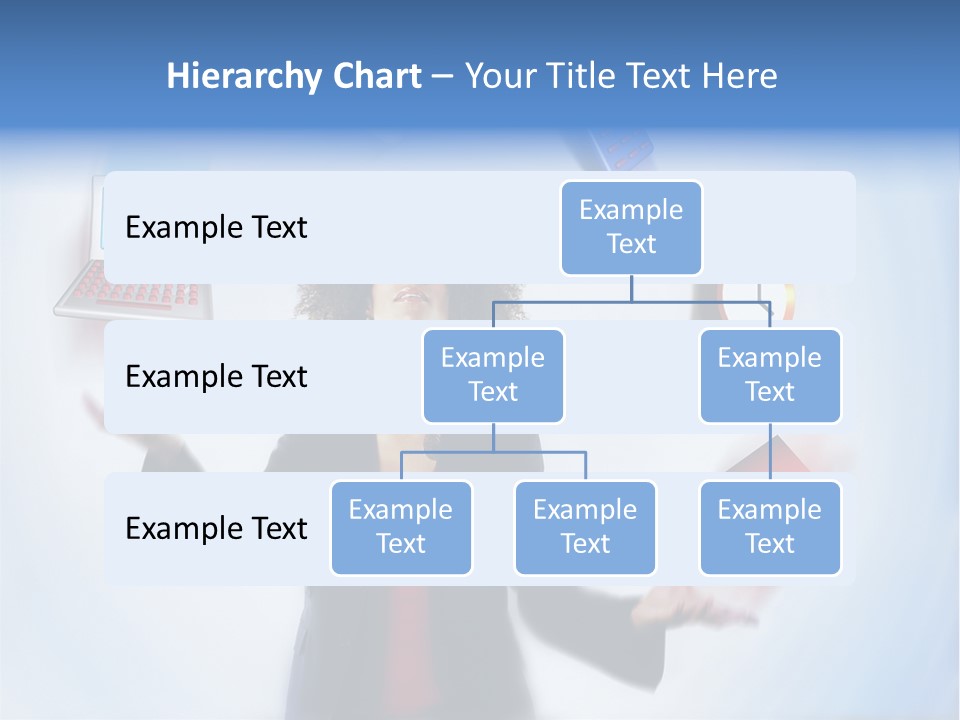 A Woman Is Holding A Laptop And A House PowerPoint Template