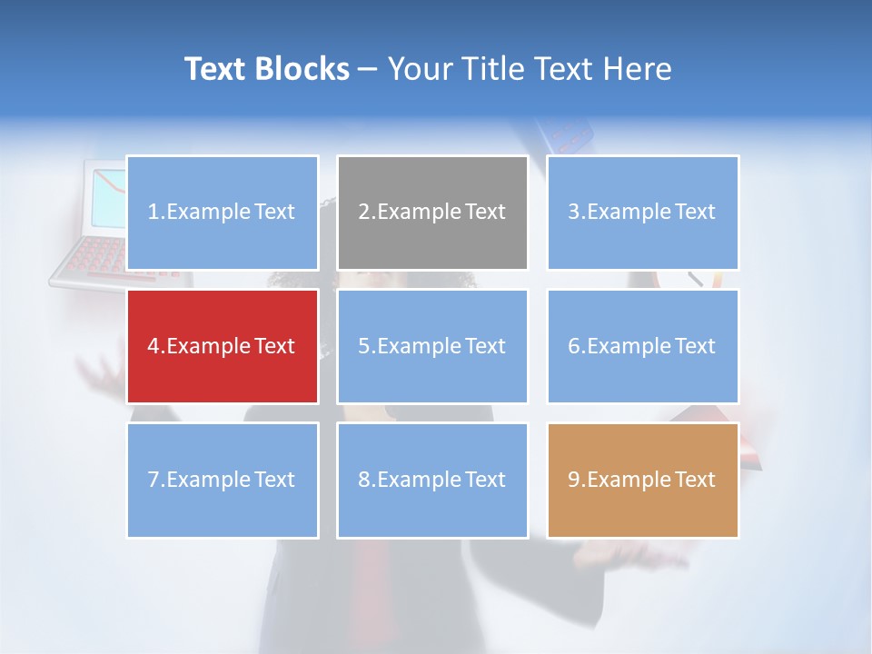 A Woman Is Holding A Laptop And A House PowerPoint Template