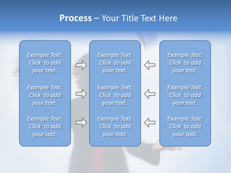 A Woman Is Holding A Laptop And A House PowerPoint Template