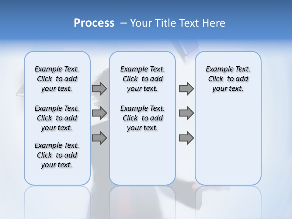A Woman Is Holding A Laptop And A House PowerPoint Template