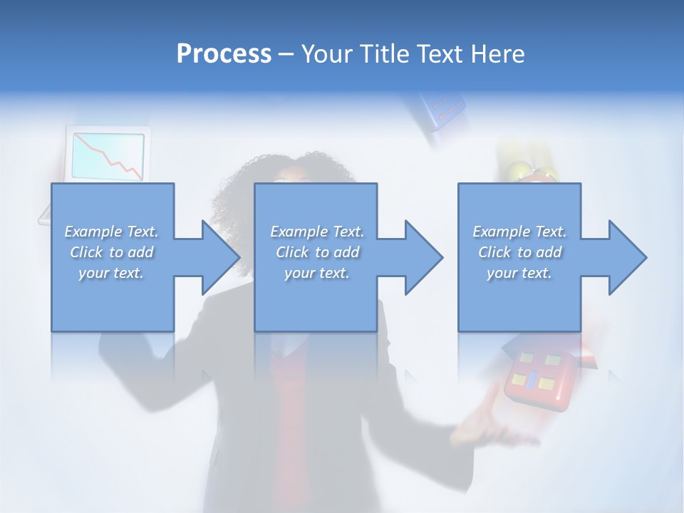 A Woman Is Holding A Laptop And A House PowerPoint Template