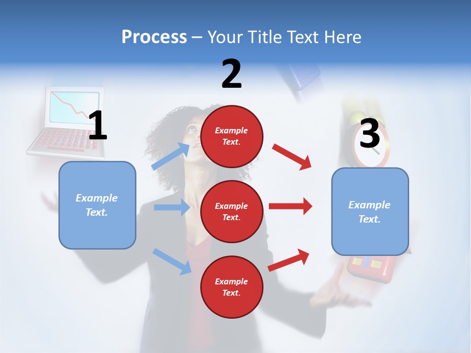 A Woman Is Holding A Laptop And A House PowerPoint Template