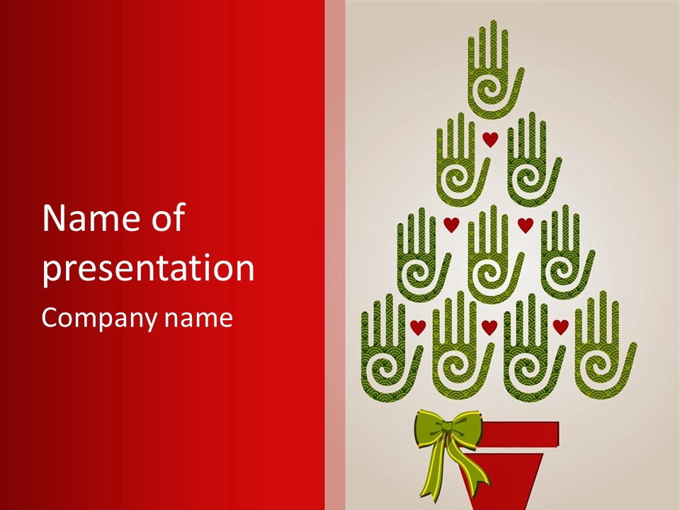 Happiness Palm Festive PowerPoint Template