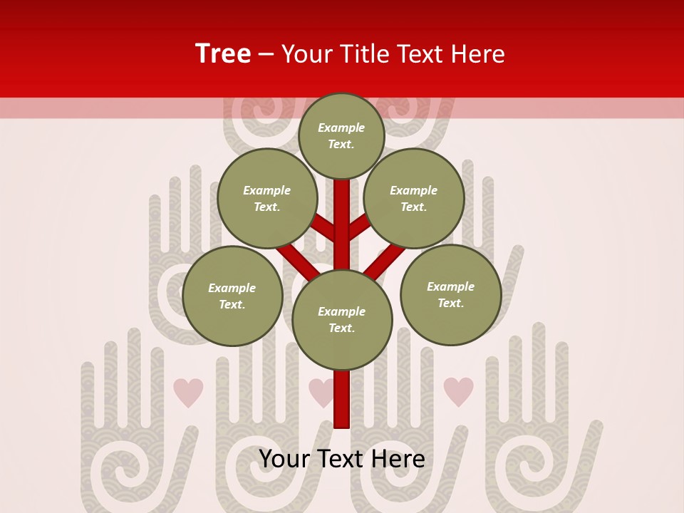 Happiness Palm Festive PowerPoint Template