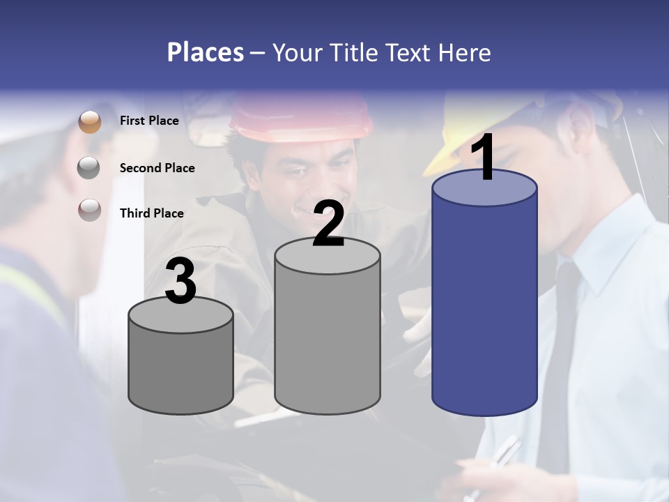 Forklift Foreman Caucasian PowerPoint Template