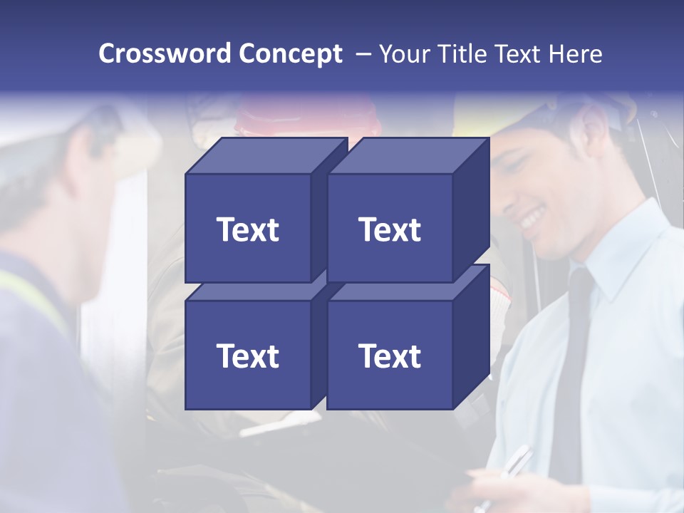Forklift Foreman Caucasian PowerPoint Template