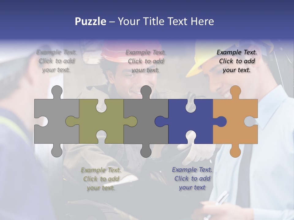 Forklift Foreman Caucasian PowerPoint Template