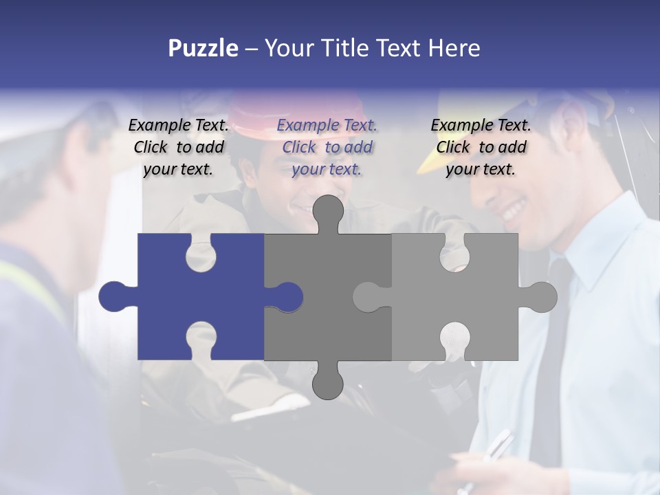 Forklift Foreman Caucasian PowerPoint Template