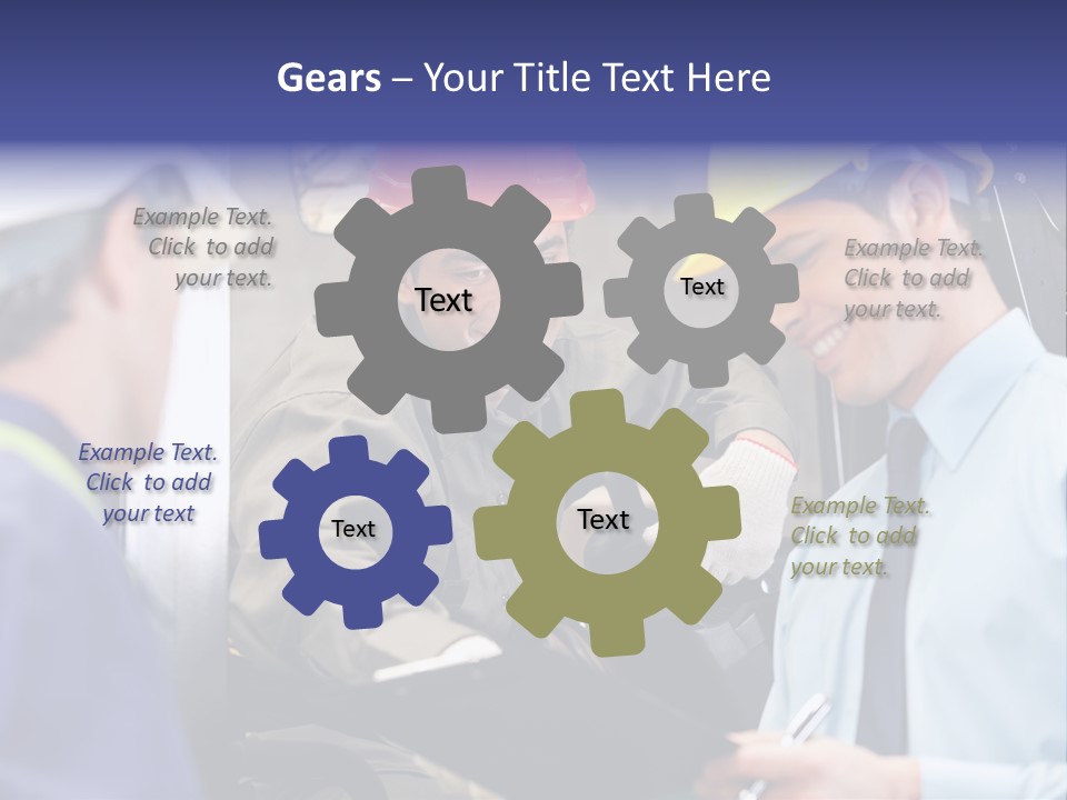Forklift Foreman Caucasian PowerPoint Template