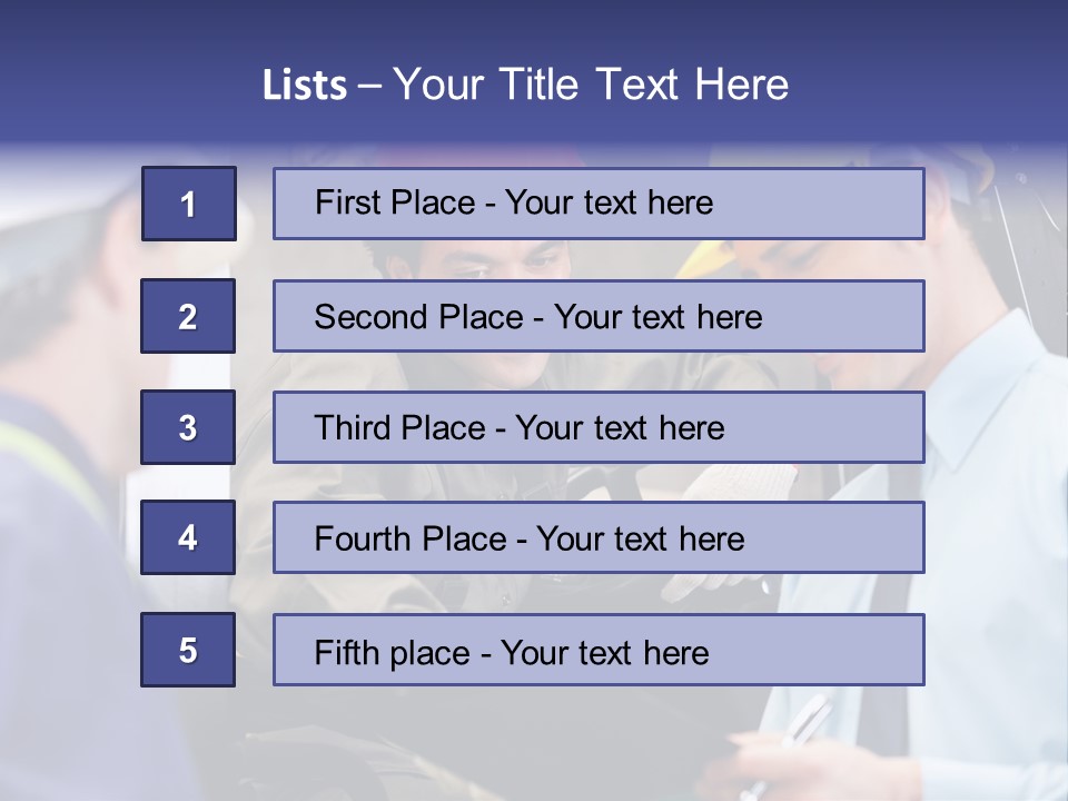 Forklift Foreman Caucasian PowerPoint Template