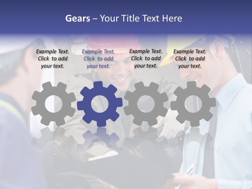 Forklift Foreman Caucasian PowerPoint Template