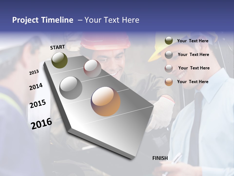 Forklift Foreman Caucasian PowerPoint Template