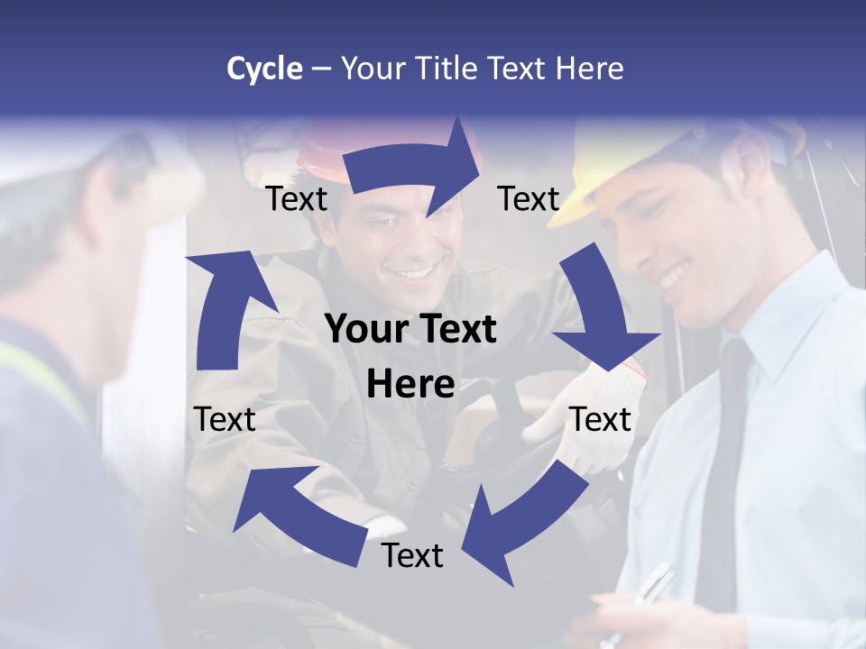 Forklift Foreman Caucasian PowerPoint Template