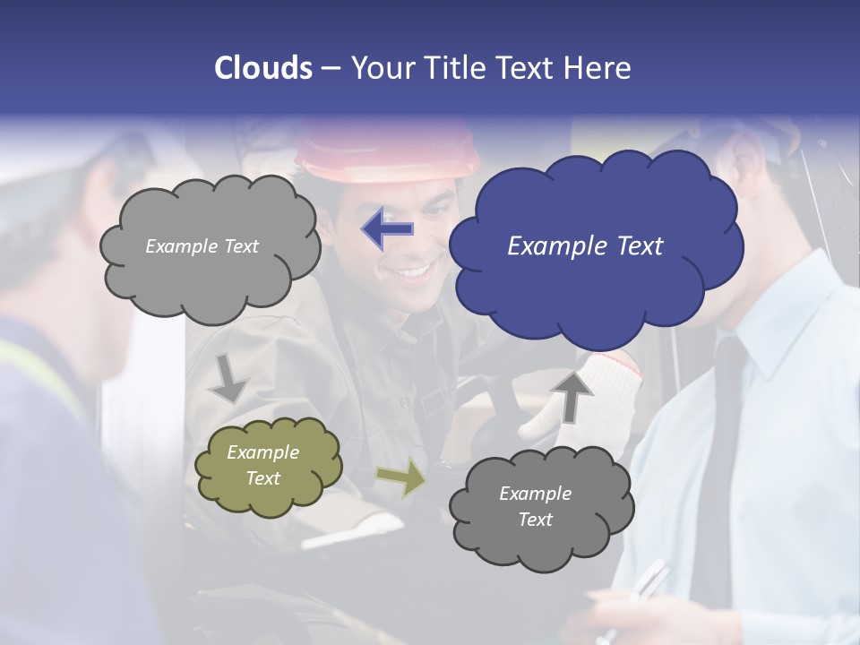 Forklift Foreman Caucasian PowerPoint Template