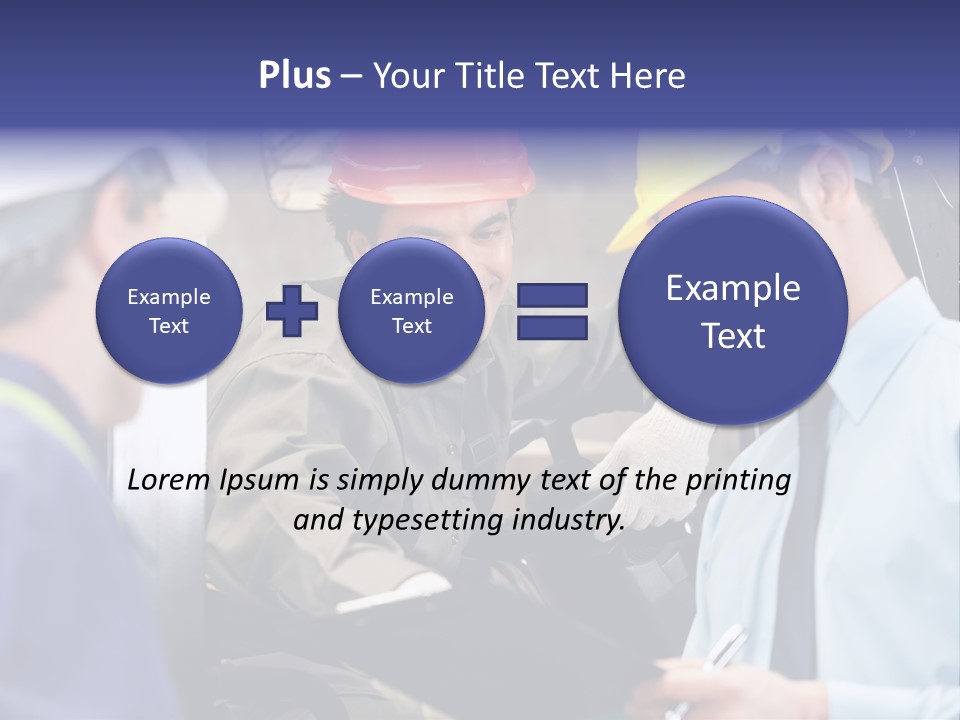 Forklift Foreman Caucasian PowerPoint Template