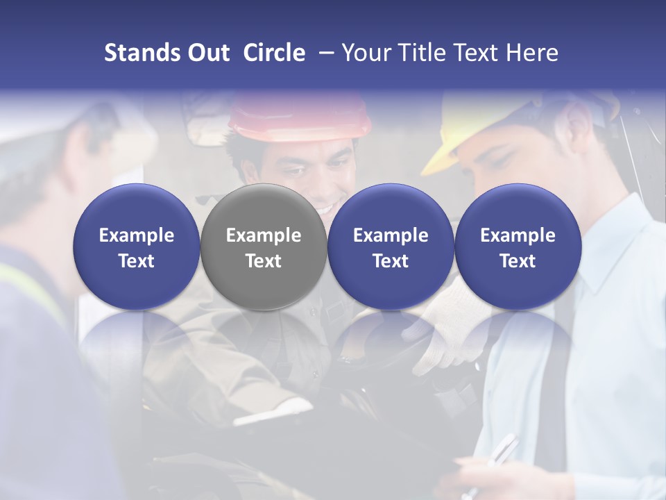 Forklift Foreman Caucasian PowerPoint Template