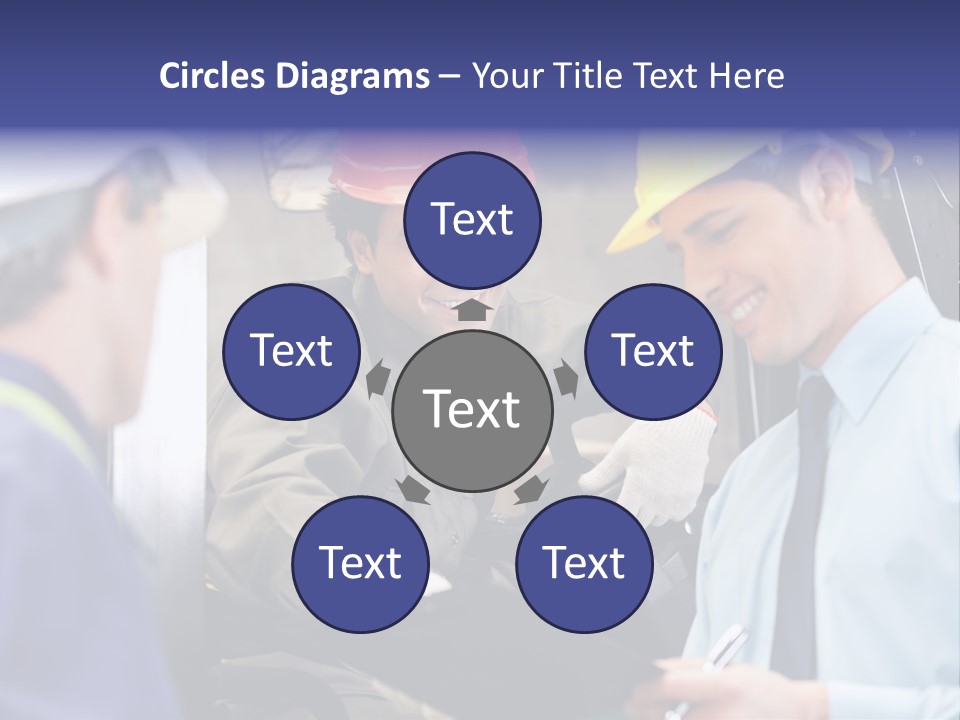 Forklift Foreman Caucasian PowerPoint Template