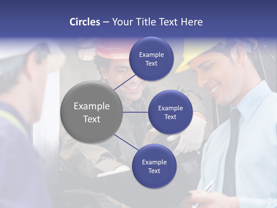 Forklift Foreman Caucasian PowerPoint Template