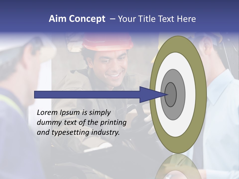 Forklift Foreman Caucasian PowerPoint Template