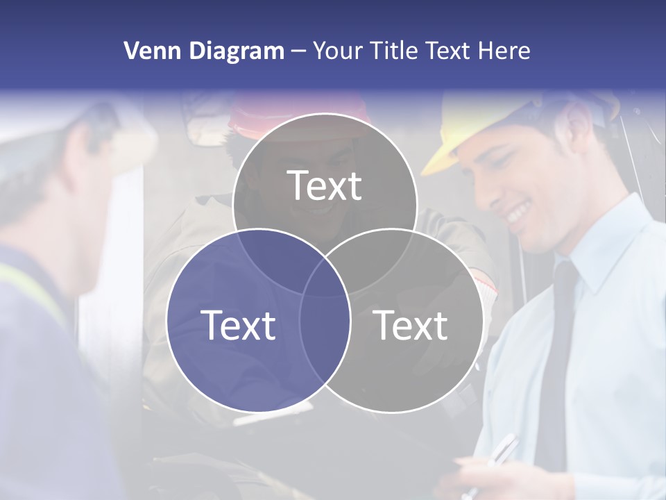 Forklift Foreman Caucasian PowerPoint Template