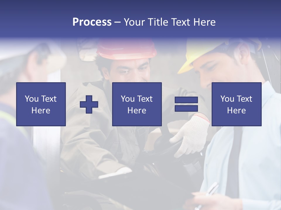 Forklift Foreman Caucasian PowerPoint Template