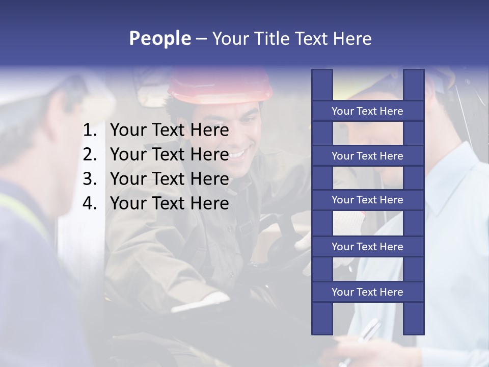 Forklift Foreman Caucasian PowerPoint Template
