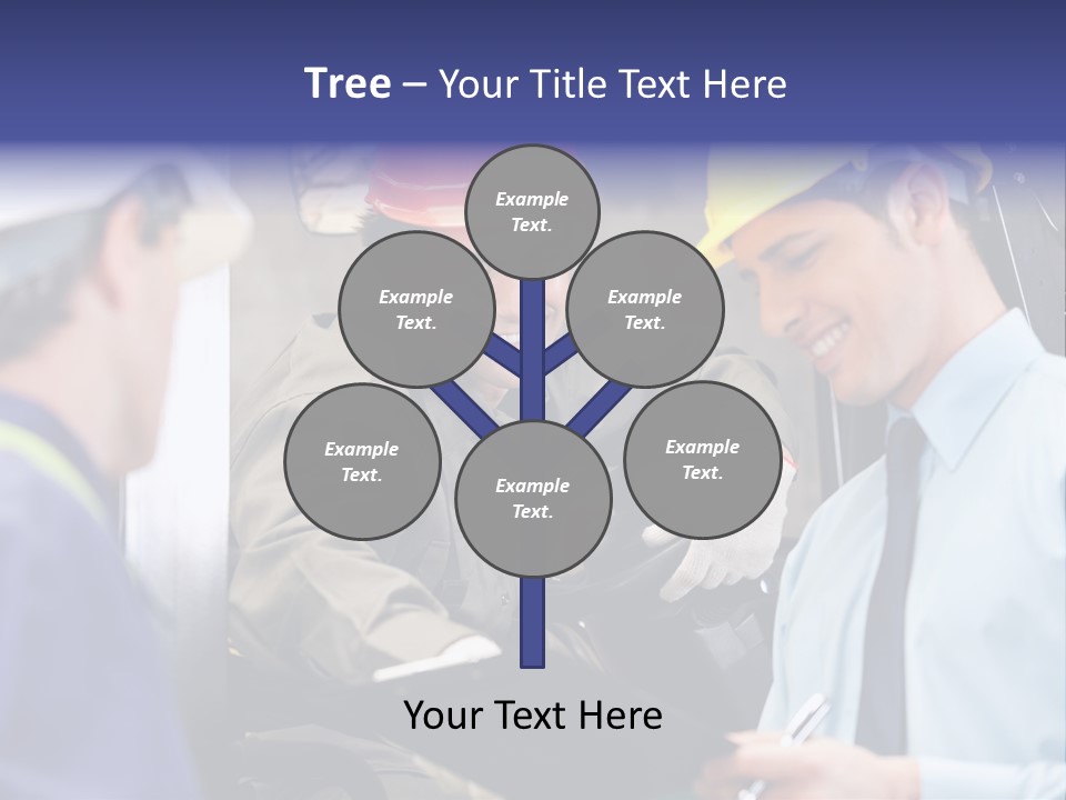 Forklift Foreman Caucasian PowerPoint Template