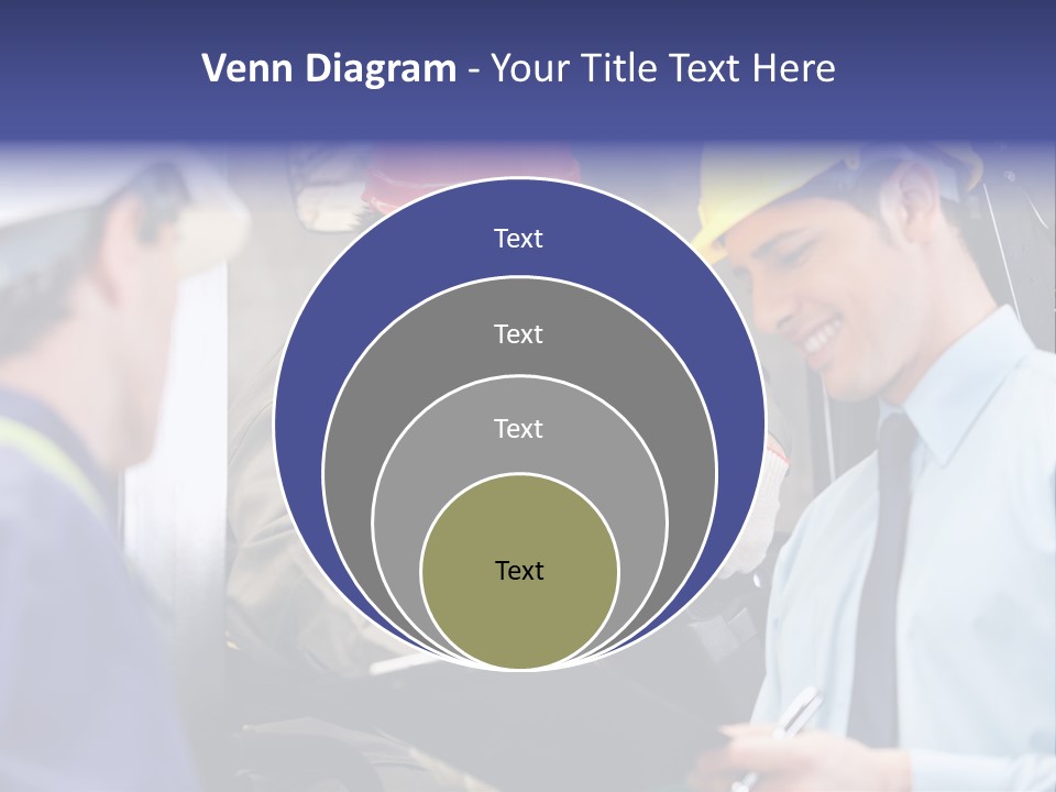Forklift Foreman Caucasian PowerPoint Template
