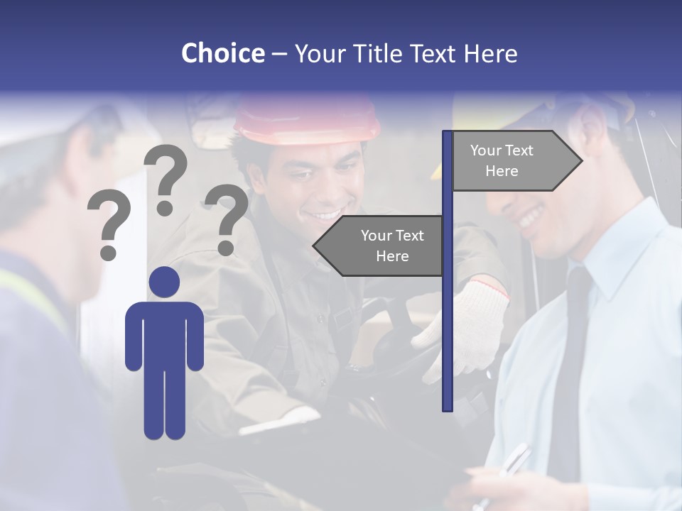 Forklift Foreman Caucasian PowerPoint Template