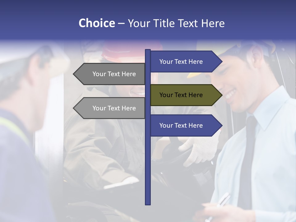 Forklift Foreman Caucasian PowerPoint Template
