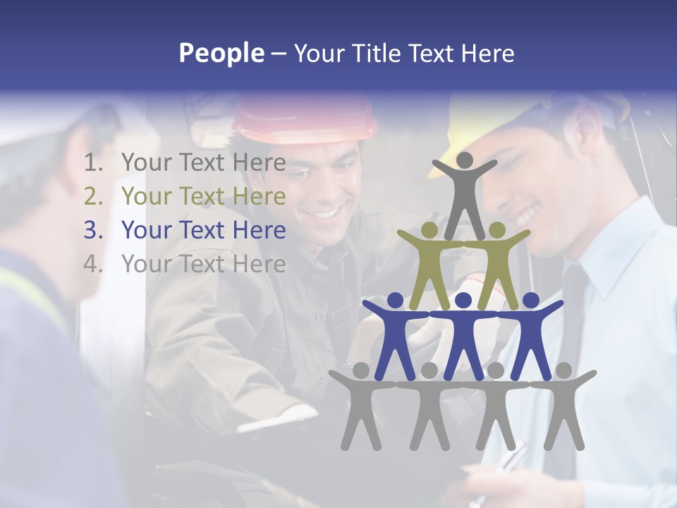 Forklift Foreman Caucasian PowerPoint Template