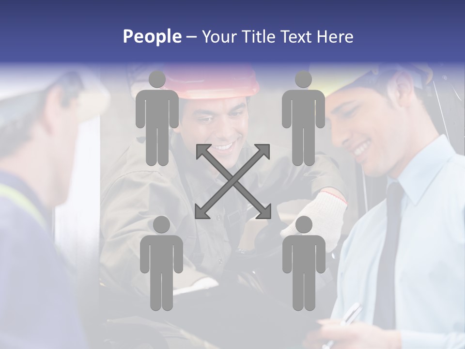 Forklift Foreman Caucasian PowerPoint Template