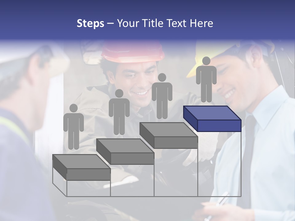 Forklift Foreman Caucasian PowerPoint Template