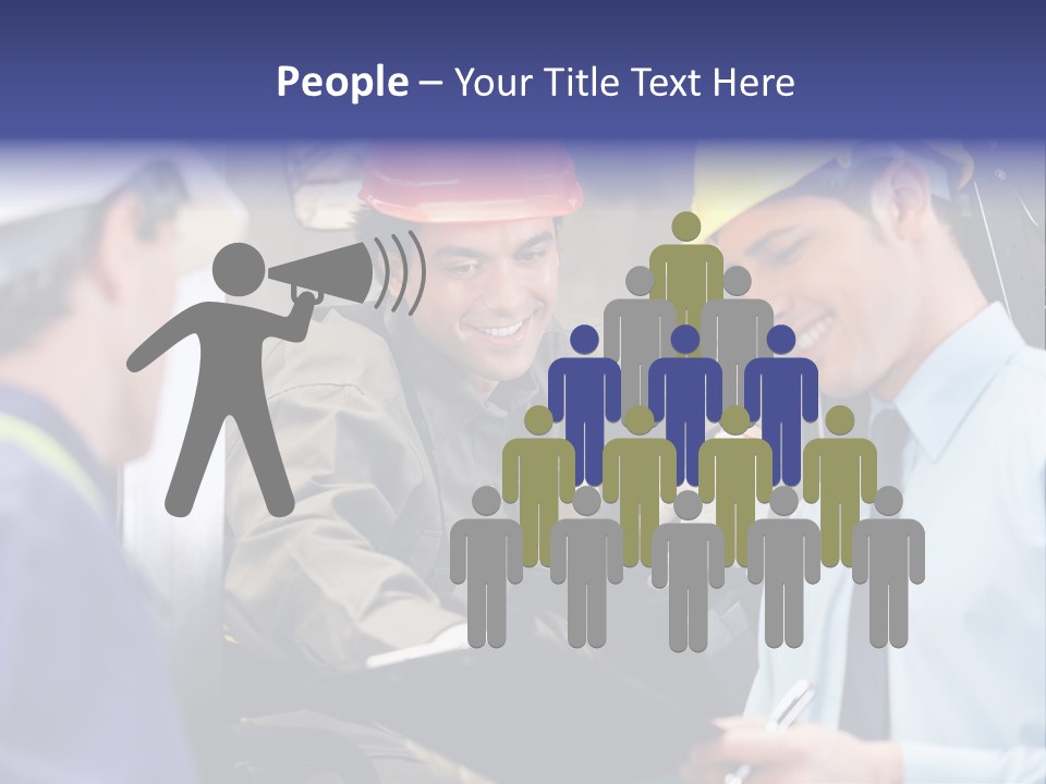 Forklift Foreman Caucasian PowerPoint Template