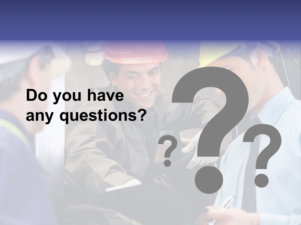 Forklift Foreman Caucasian PowerPoint Template