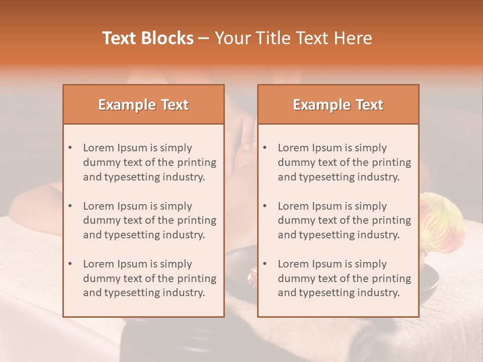 Beautiful Female Massaging PowerPoint Template