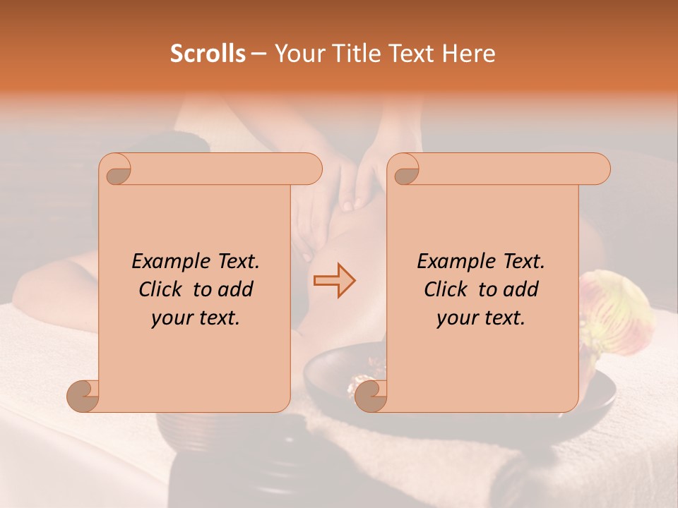 Beautiful Female Massaging PowerPoint Template