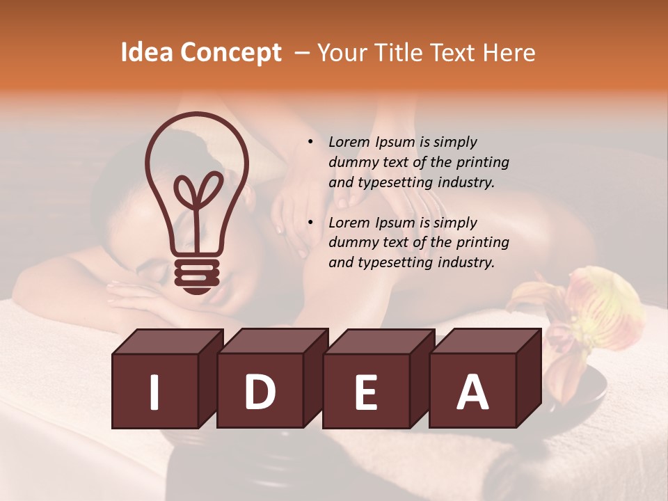 Beautiful Female Massaging PowerPoint Template